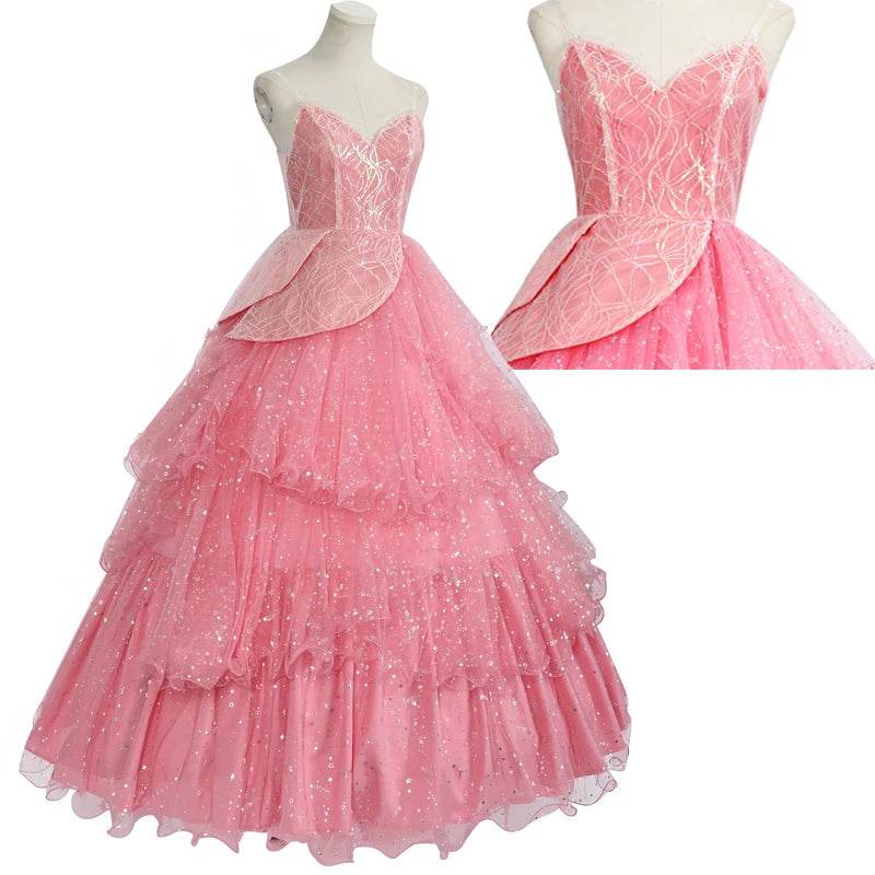 Glamorous Cosplay Costume Pink Glinda Dress For Women - ToylandEU