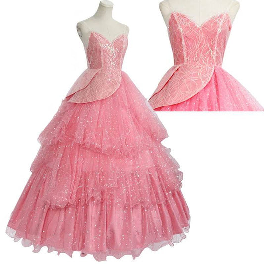 Glamorous Cosplay Costume Pink Glinda Dress For Women - ToylandEU