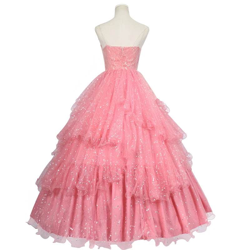 Glamorous Cosplay Costume Pink Glinda Dress For Women - ToylandEU