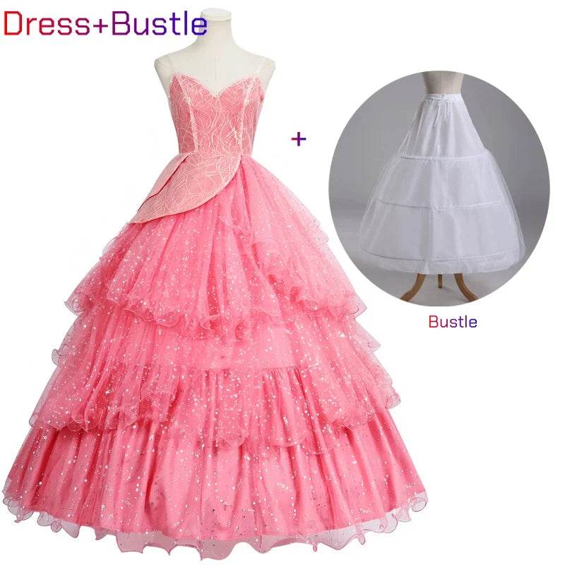 Glamorous Cosplay Costume Pink Glinda Dress For Women - ToylandEU