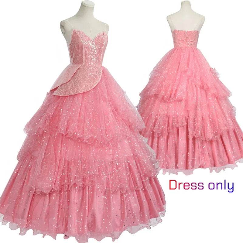 Glamorous Cosplay Costume Pink Glinda Dress For Women - ToylandEU