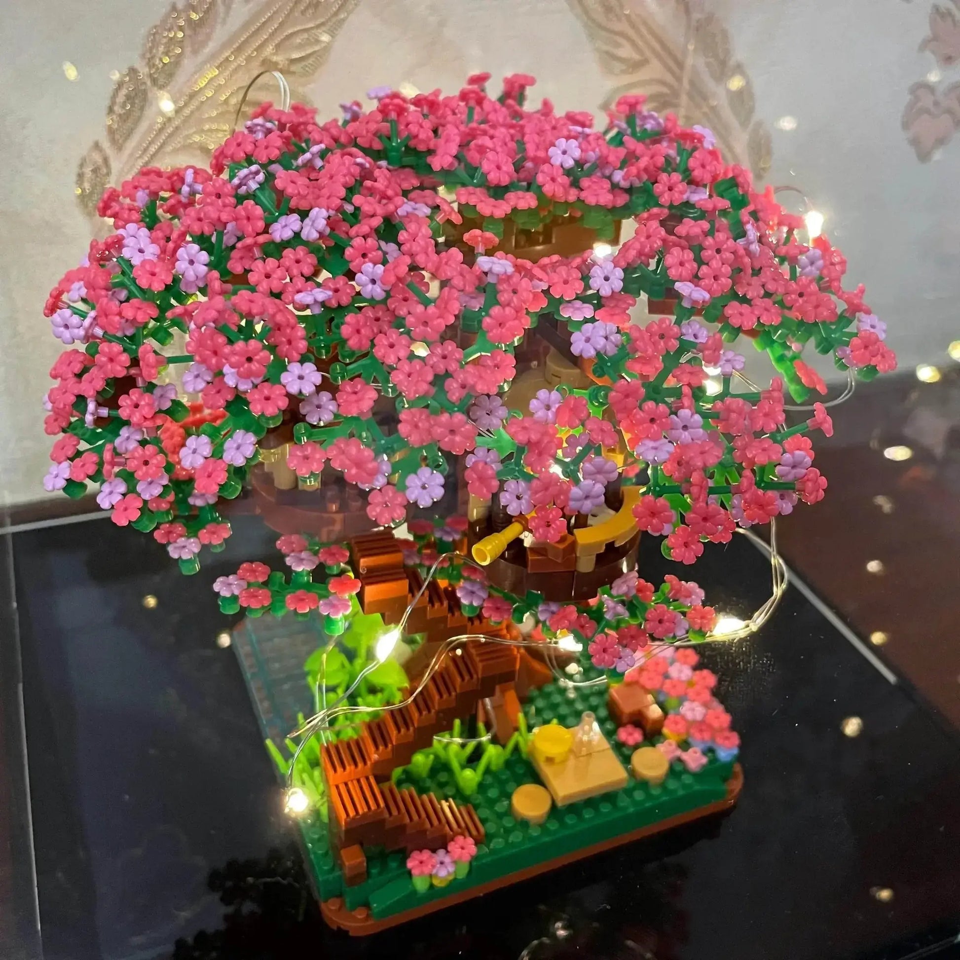  Gleaming Sakura Tree Blocks LED Ornament Toyland EU -  ToylandEU™