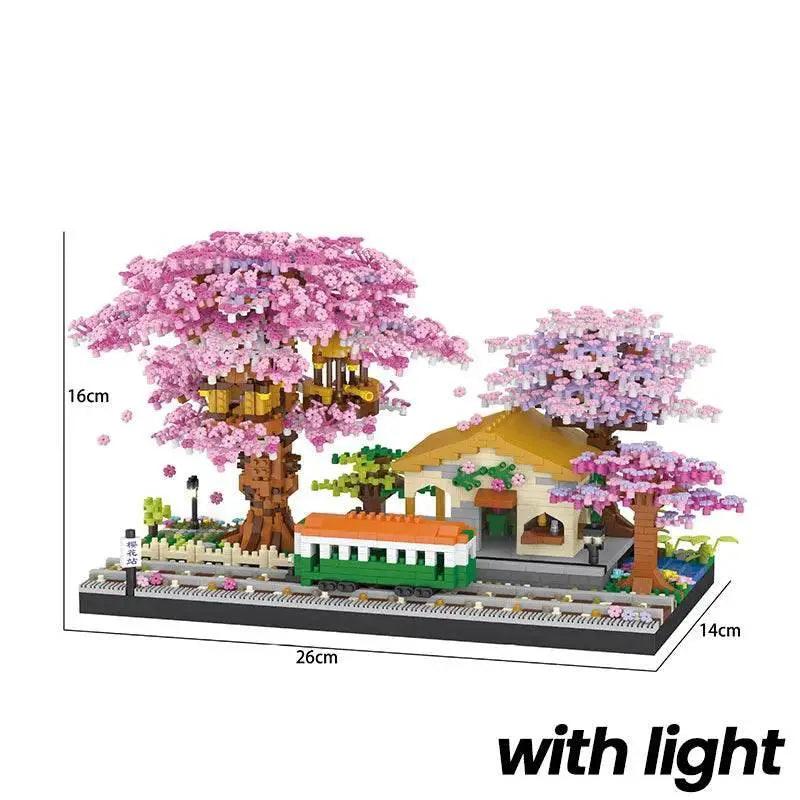  Gleaming Sakura Tree Blocks LED Ornament Toyland EU -  ToylandEU™