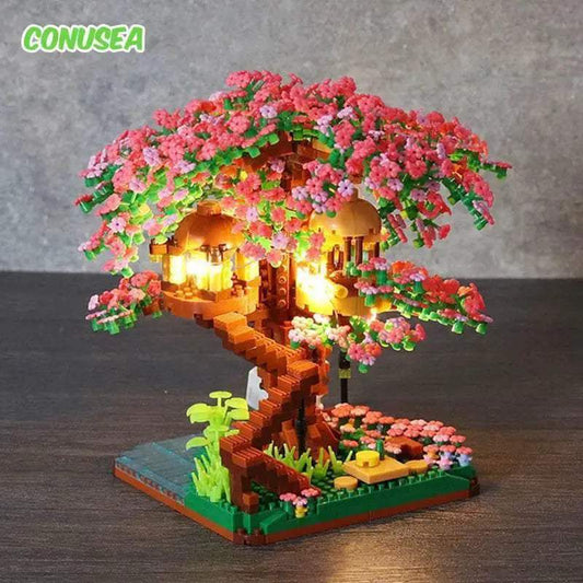  Gleaming Sakura Tree Blocks LED Ornament Toyland EU -  ToylandEU™