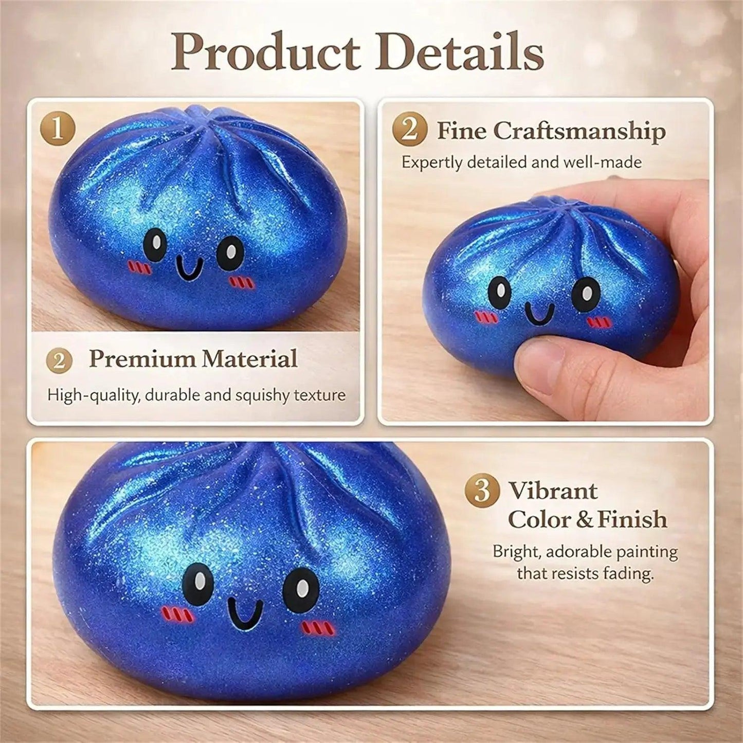  Glitter Dumpling Squishy Toy For Stress Relief Box -  ToylandEU™
