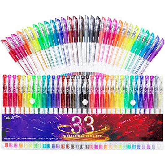 Glitter Gel Pens | Vibrant Neon Ink | Toylandeu™