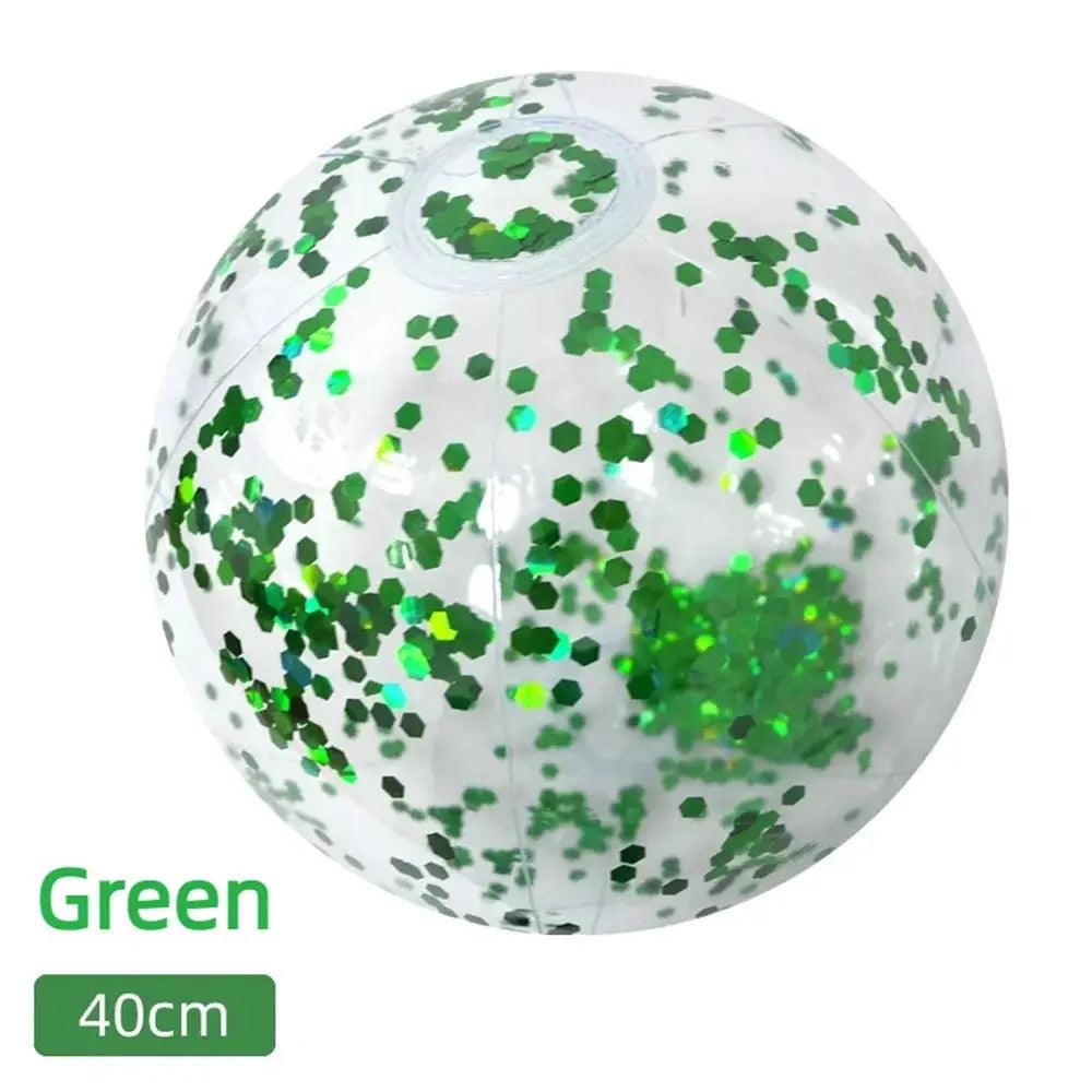  Glitter Inflatable Beach Ball 40cm Durable Pool Party -  ToylandEU™