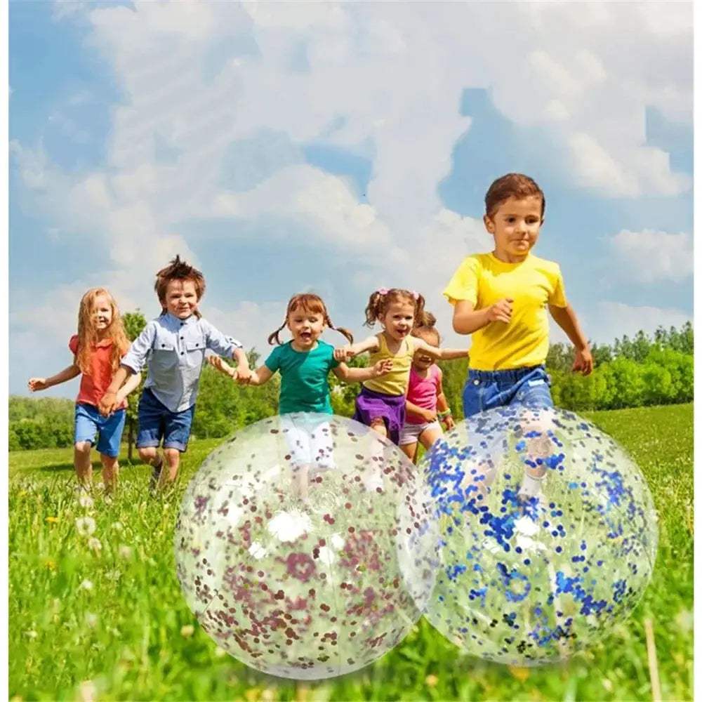  Glitter Inflatable Beach Ball 40cm Durable Pool Party -  ToylandEU™