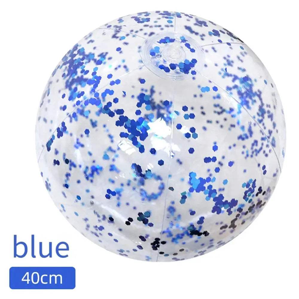  Glitter Inflatable Beach Ball 40cm Durable Pool Party -  ToylandEU™