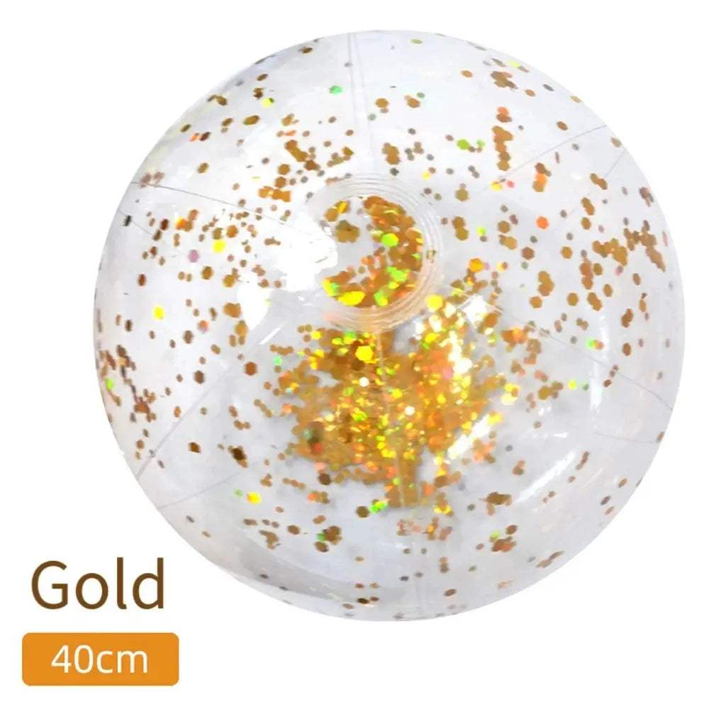  Glitter Inflatable Beach Ball 40cm Durable Pool Party -  ToylandEU™