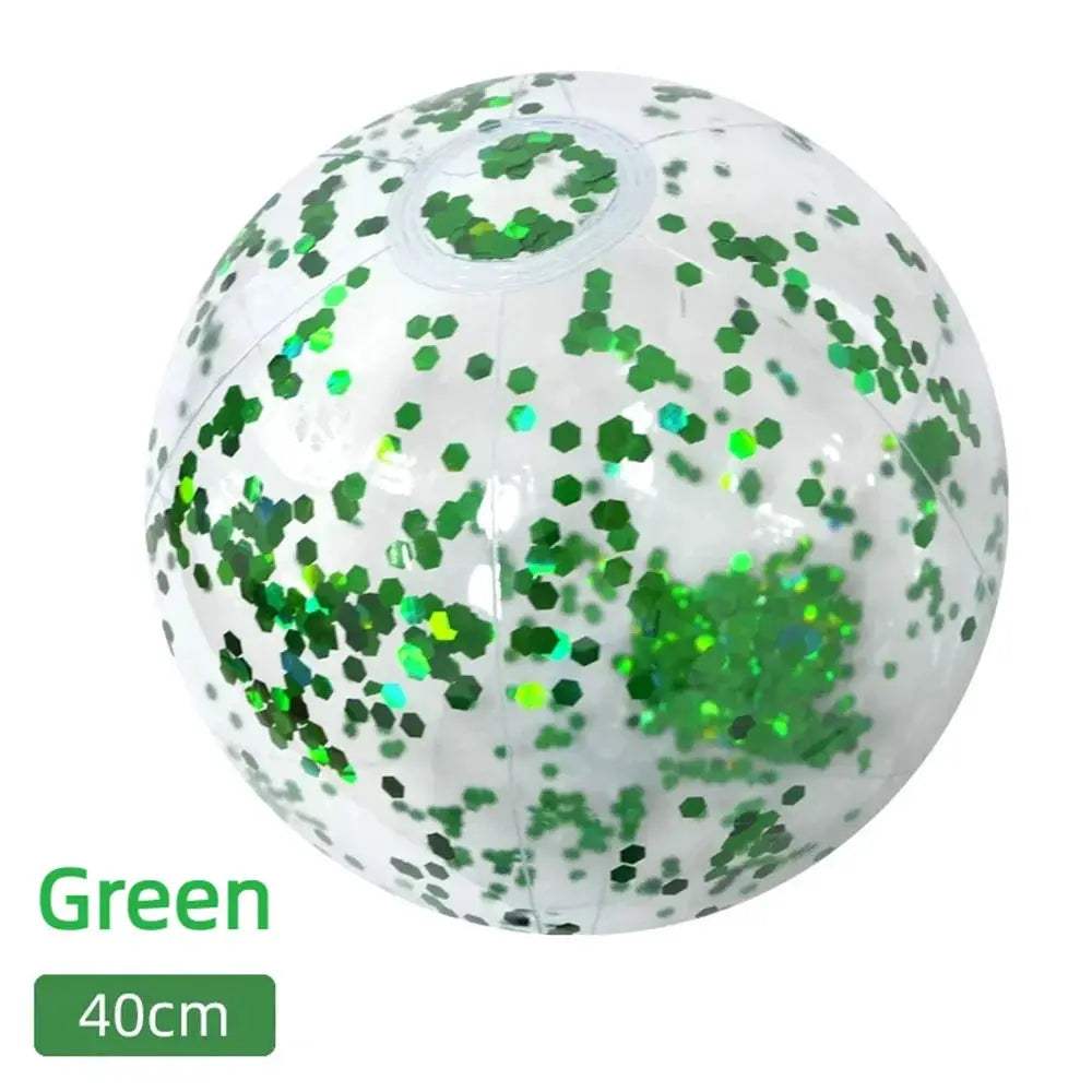  Glitter Inflatable Beach Ball 40cm Durable Pool Party -  ToylandEU™