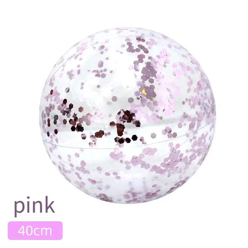  Glitter Inflatable Beach Ball 40cm Durable Pool Party -  ToylandEU™