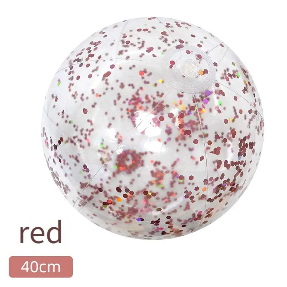  Glitter Inflatable Beach Ball 40cm Durable Pool Party -  ToylandEU™