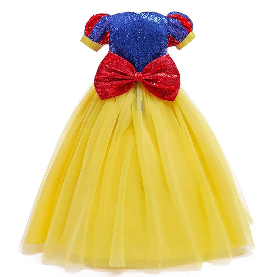 Glittering Princess Snow White Costume Sequined For Parties - ToylandEU