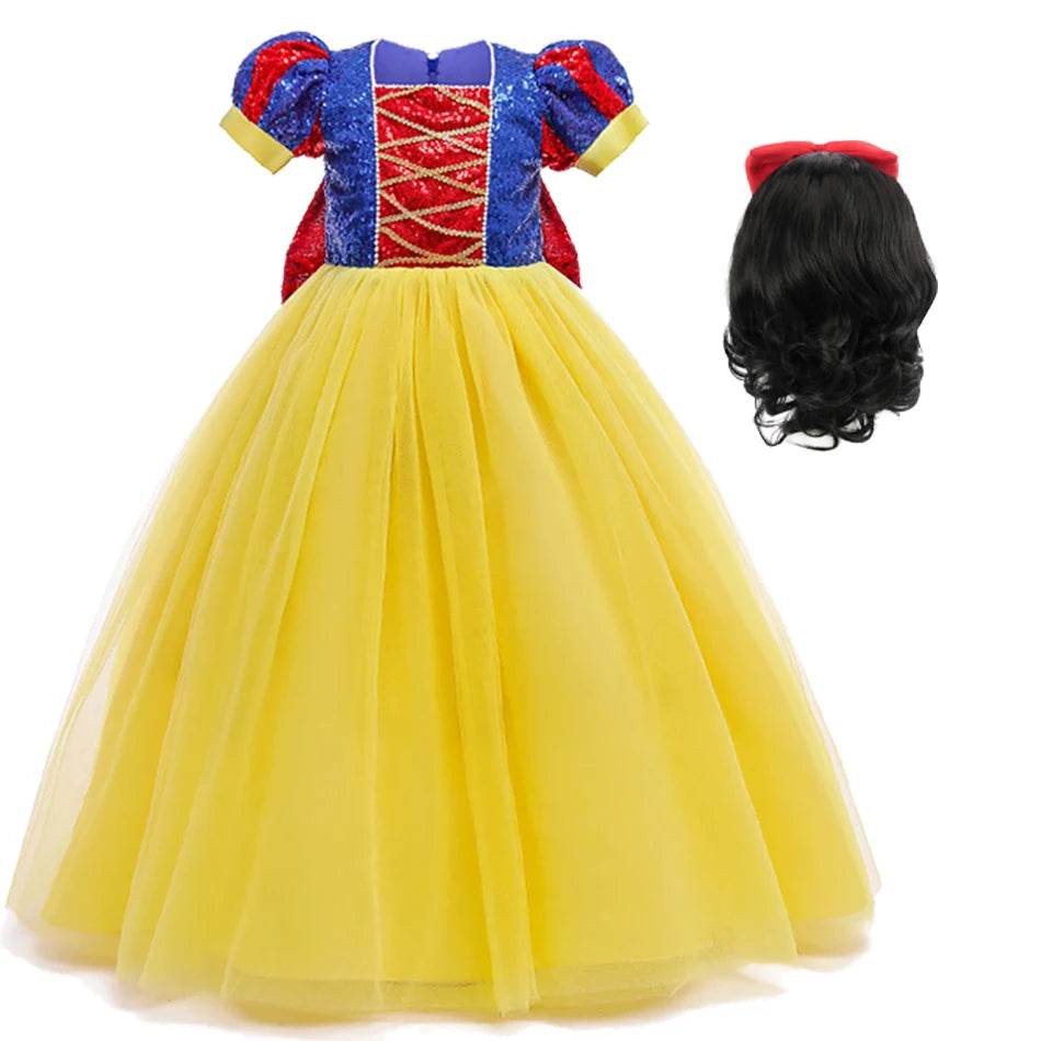 Glittering Princess Snow White Costume Sequined For Parties - ToylandEU