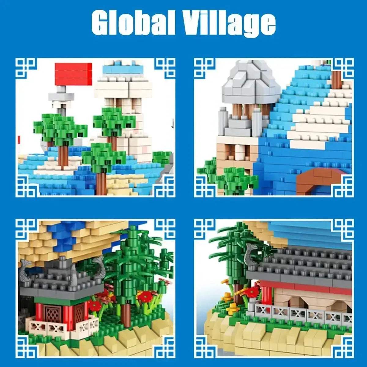 Global Village Architecture Micro Building Blocks Set 6000 Pieces Gift - ToylandEU