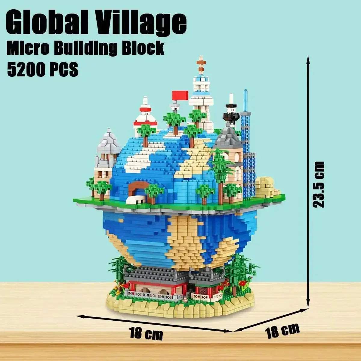 Global Village Architecture Micro Building Blocks Set 6000 Pieces Gift - ToylandEU