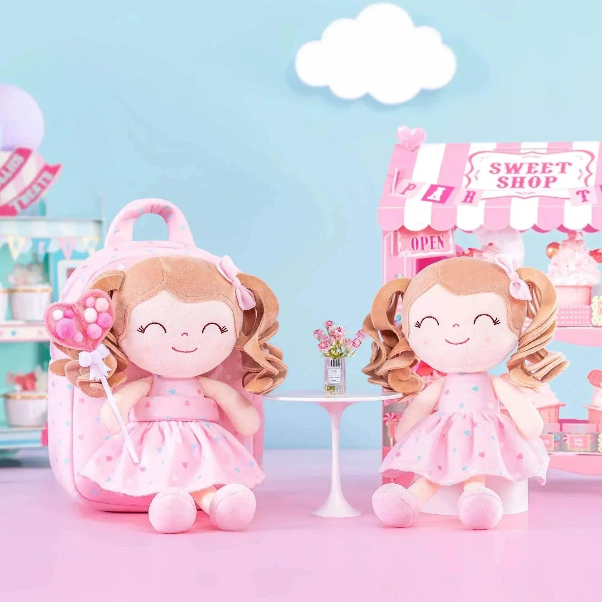  Gloveleya Adorable Plush Backpacks - Curly Hair Dolls for Baby Girls - Perfect Love Gift Series for Baby Showers -  ToylandEU™