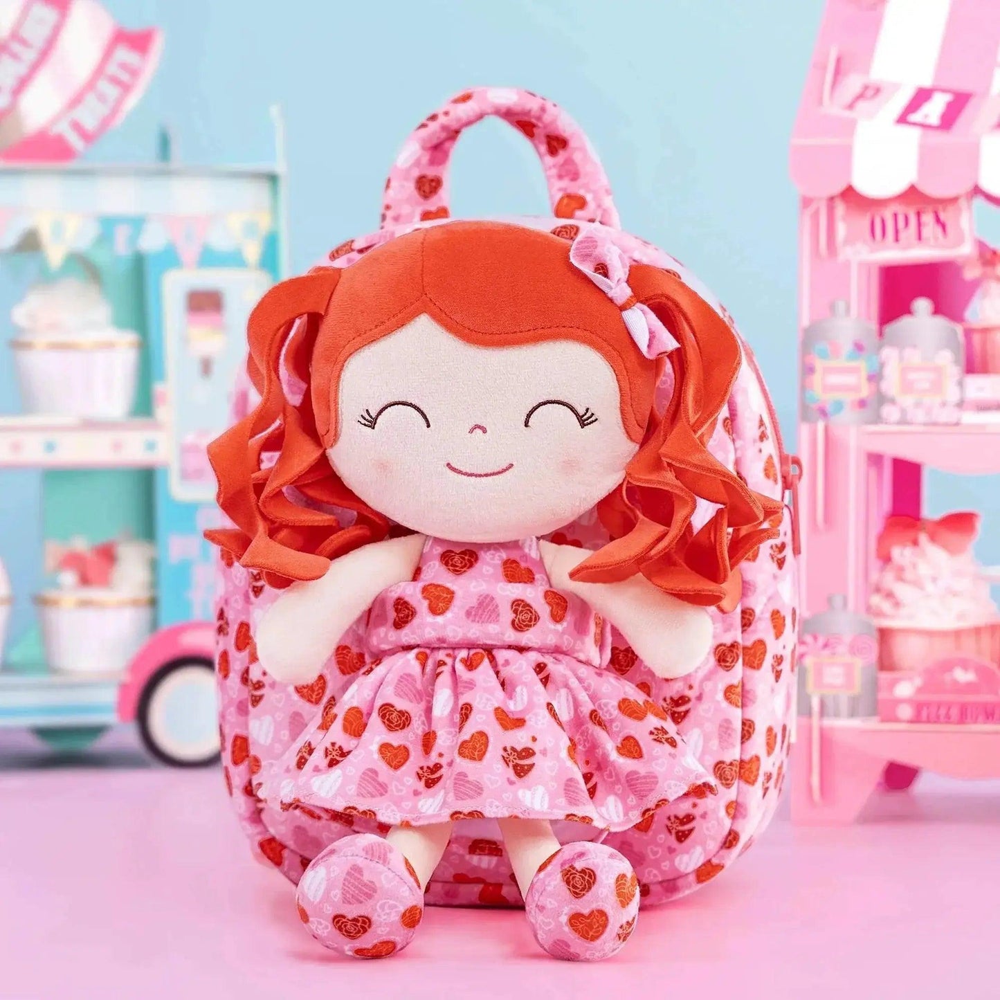  Gloveleya Adorable Plush Backpacks - Curly Hair Dolls for Baby Girls - Perfect Love Gift Series for Baby Showers -  ToylandEU™