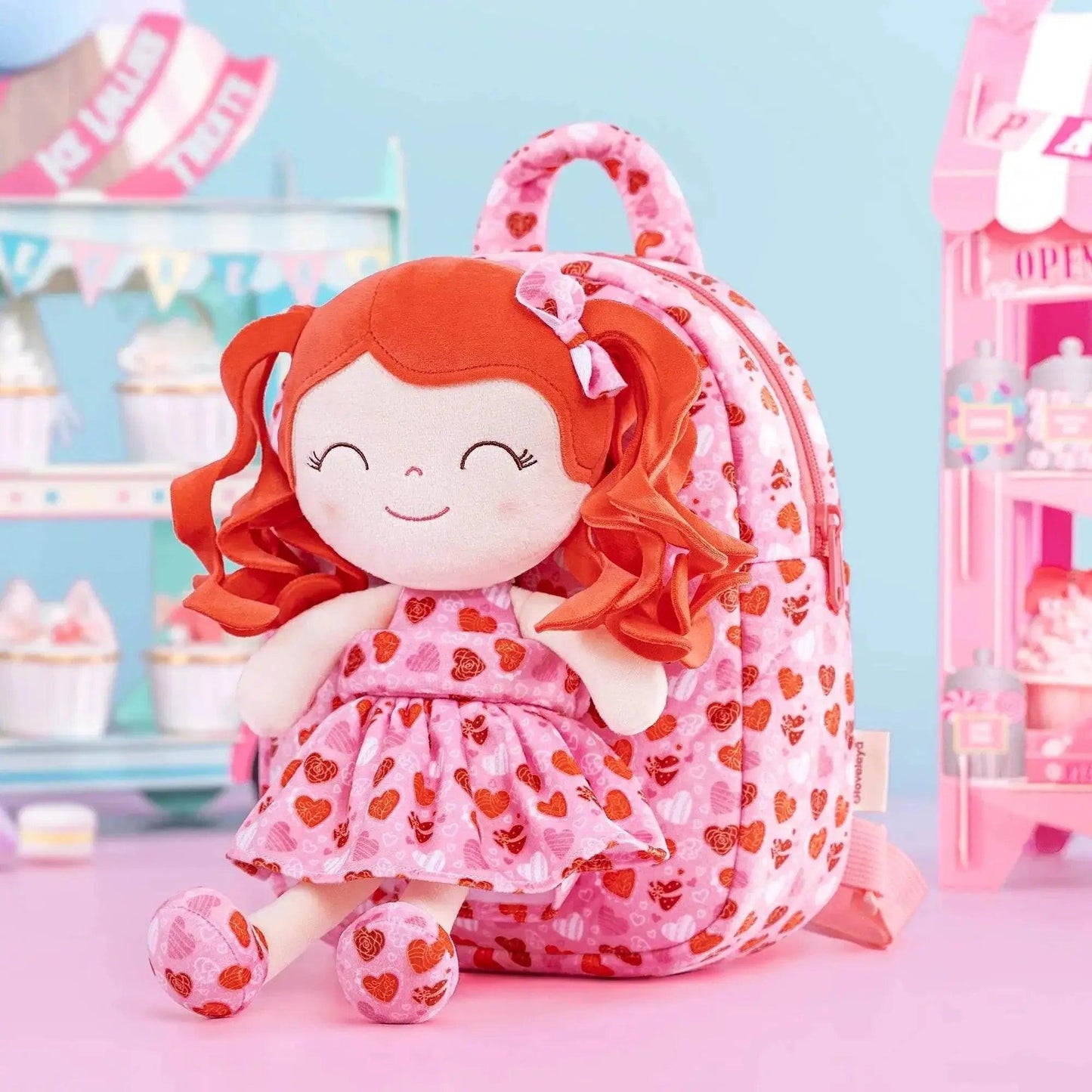  Gloveleya Adorable Plush Backpacks - Curly Hair Dolls for Baby Girls - Perfect Love Gift Series for Baby Showers -  ToylandEU™