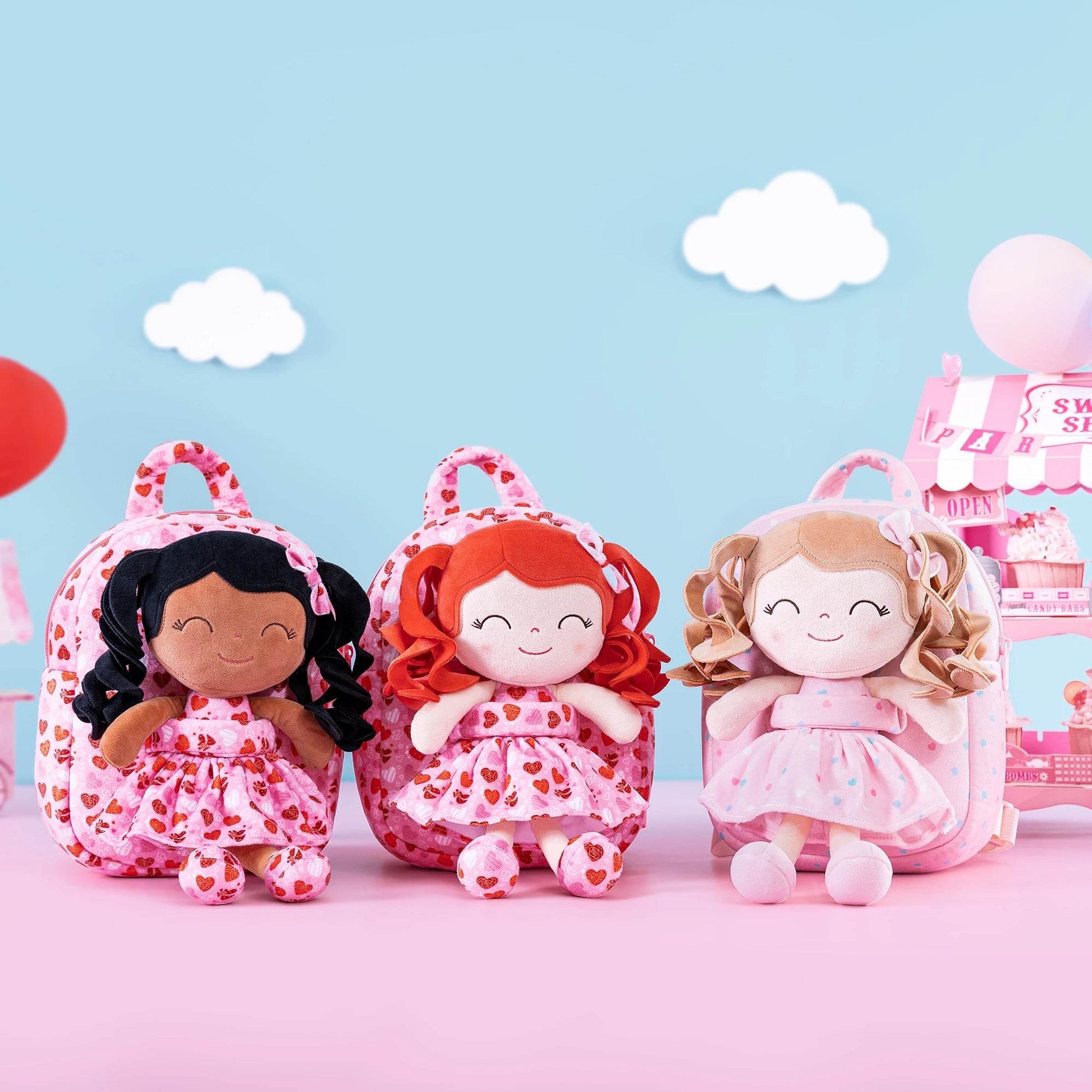 Gloveleya Adorable Plush Backpacks - Curly Hair Dolls for Baby Girls - Perfect Love Gift Series for Baby Showers - ToylandEU
