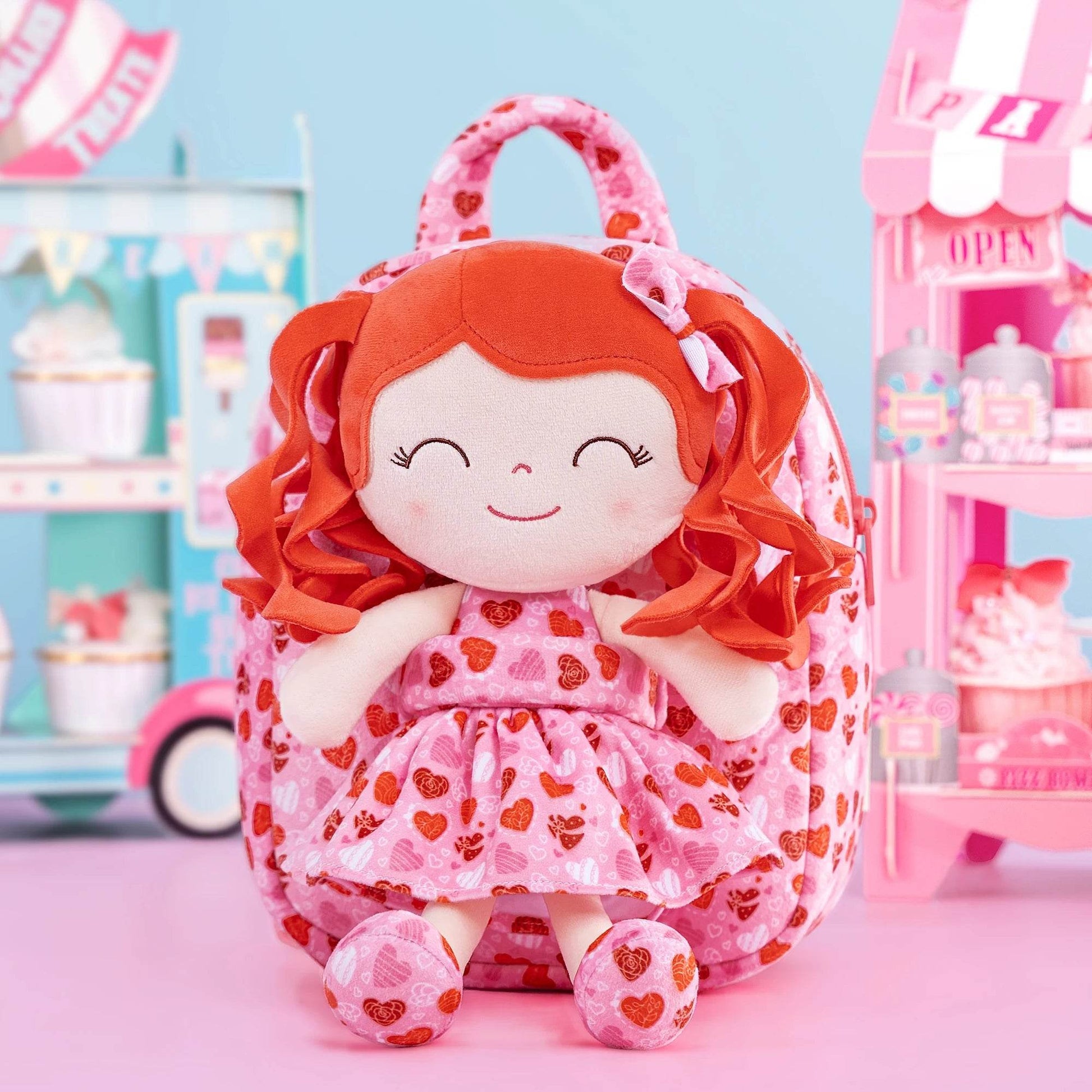 Gloveleya Adorable Plush Backpacks - Curly Hair Dolls for Baby Girls - Perfect Love Gift Series for Baby Showers - ToylandEU