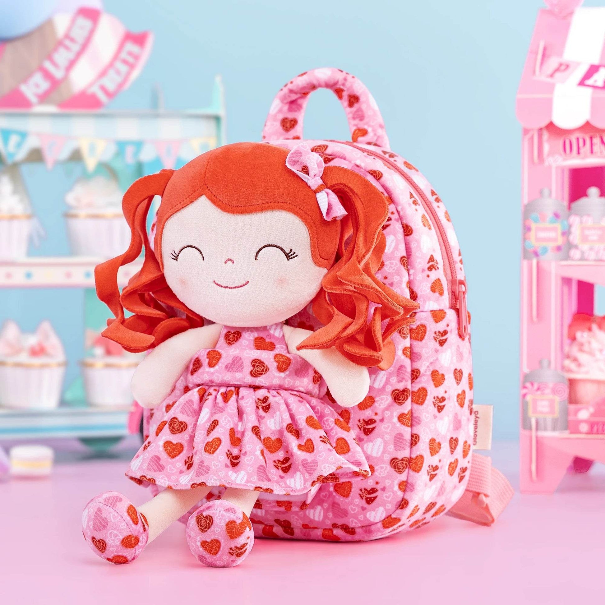 Gloveleya Adorable Plush Backpacks - Curly Hair Dolls for Baby Girls - Perfect Love Gift Series for Baby Showers - ToylandEU
