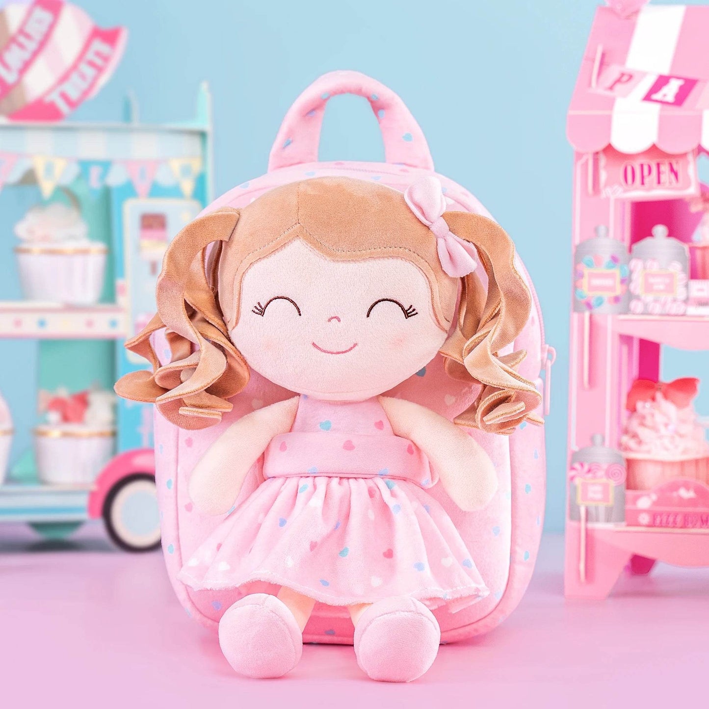 Gloveleya Adorable Plush Backpacks - Curly Hair Dolls for Baby Girls - Perfect Love Gift Series for Baby Showers - ToylandEU