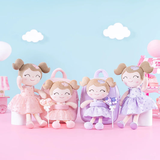 Gloveleya Plush Backpack for Baby Girls and Toddlers with Stuffed Doll Design - ToylandEU