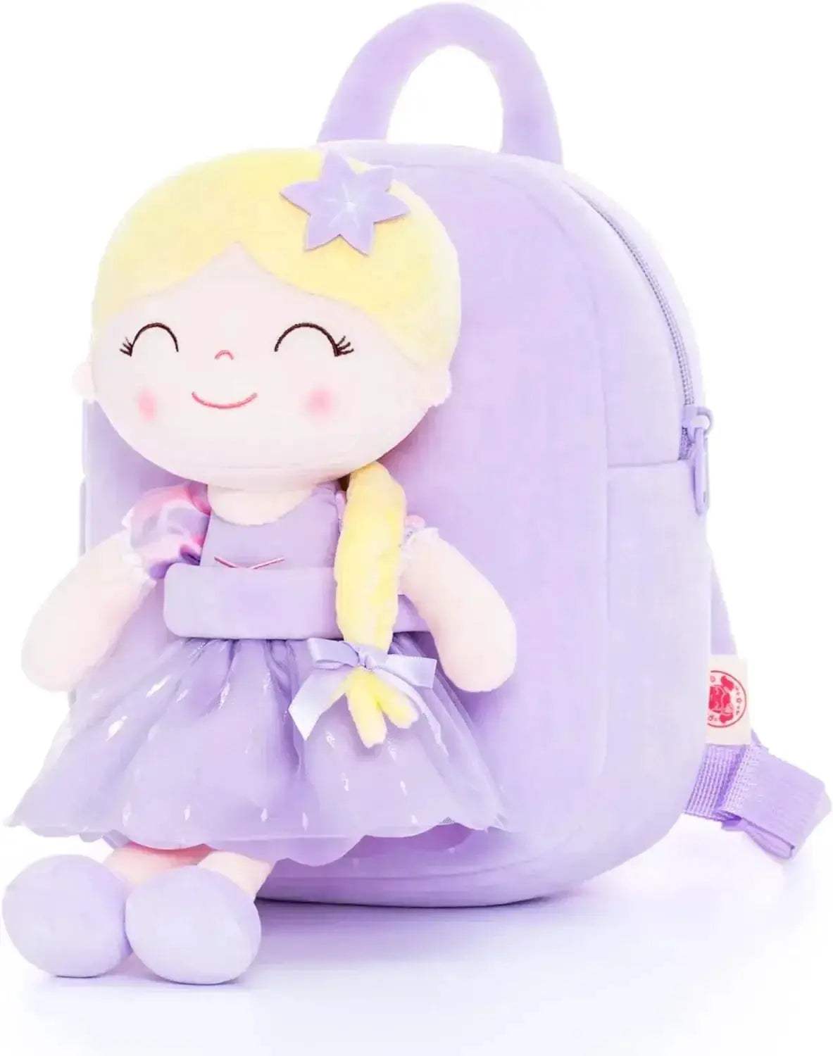 Gloveleya Plush Backpack for Baby Girls and Toddlers with Stuffed Doll Design - ToylandEU