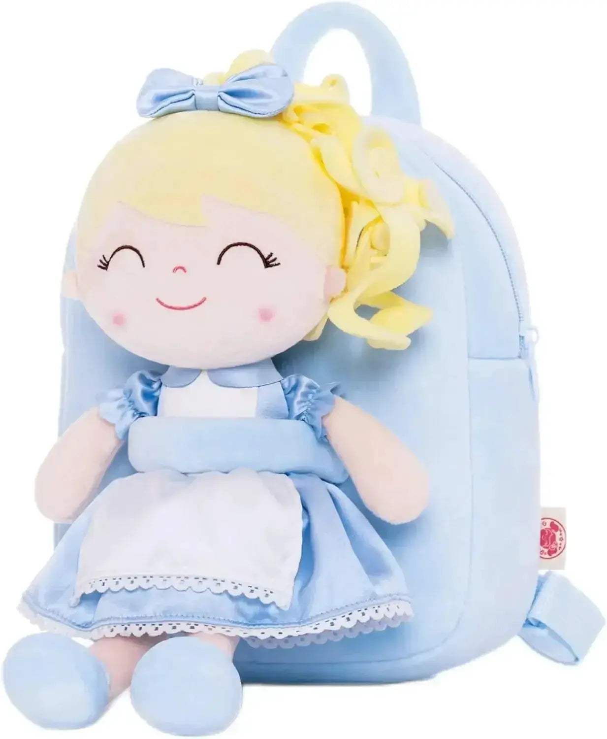 Gloveleya Plush Backpack for Baby Girls and Toddlers with Stuffed Doll Design - ToylandEU