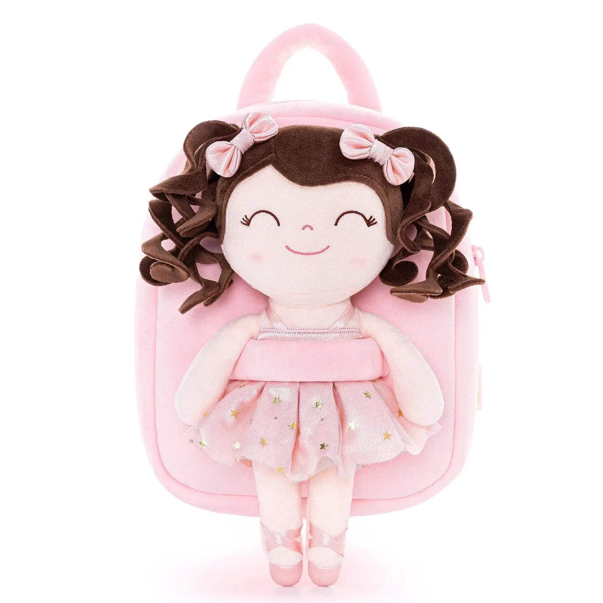 Gloveleya Plush Backpack for Baby Girls and Toddlers with Stuffed Doll Design - ToylandEU