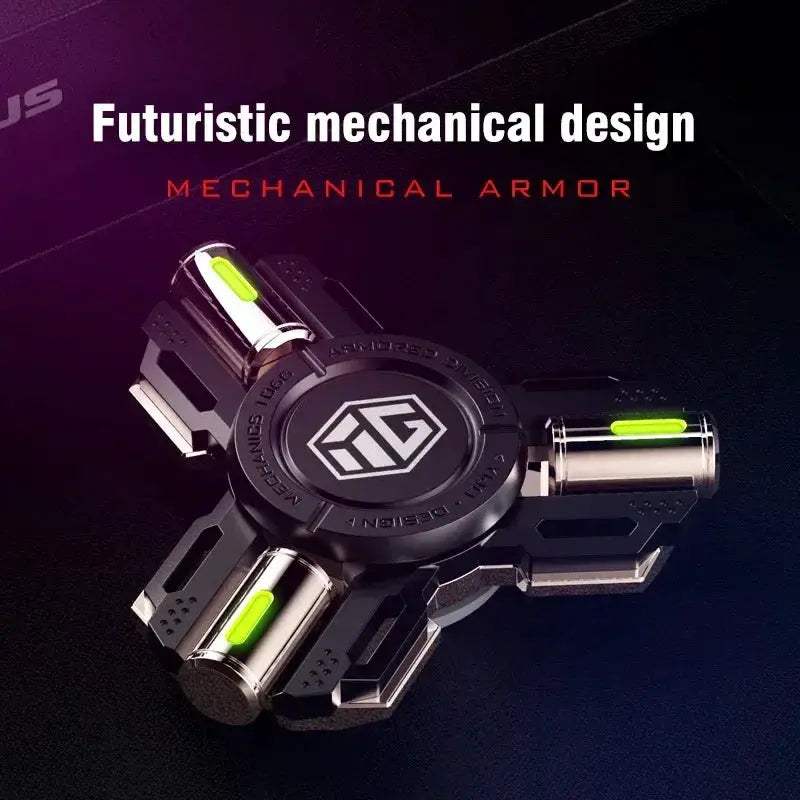 Glow Fidget Spinner High Speed Alloy EDC Toy Long Spin - ToylandEU