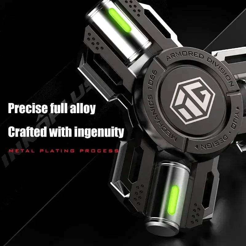 Glow Fidget Spinner High Speed Alloy EDC Toy Long Spin - ToylandEU