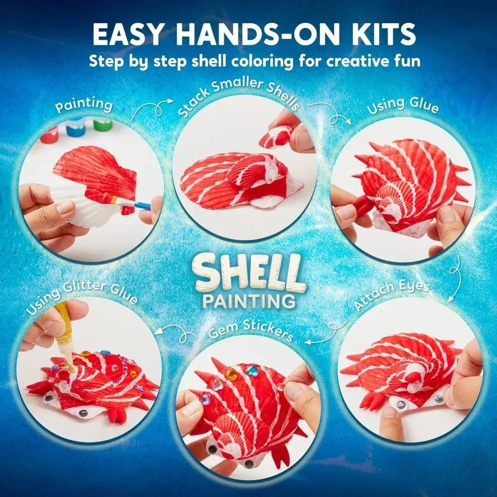 Glow In The Dark Seashells Painting Kit For Kids Ages6Plus - ToylandEU