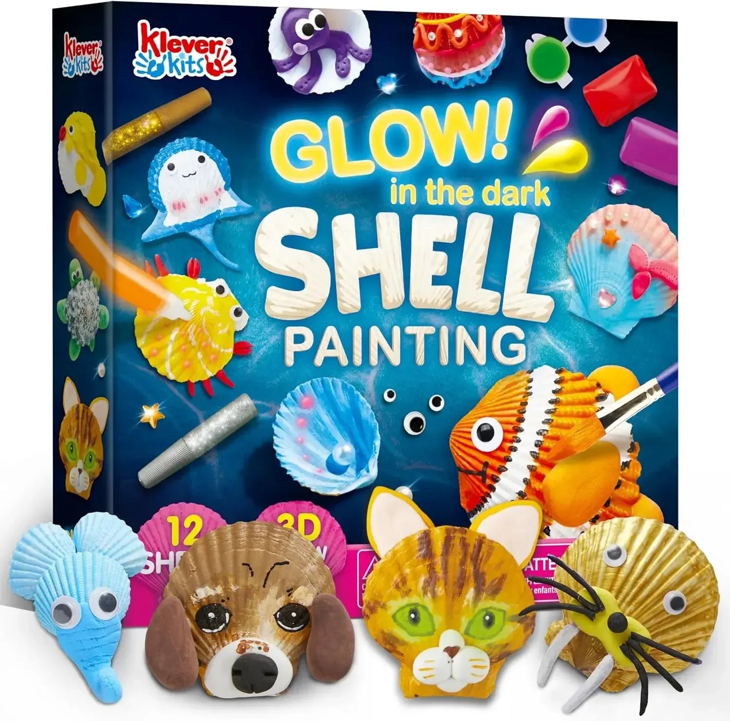 Glow In The Dark Seashells Painting Kit For Kids Ages6Plus - ToylandEU