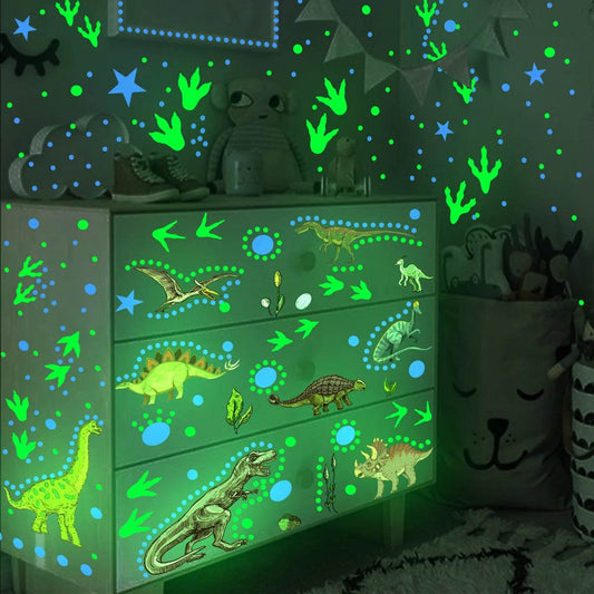 Glow In The Dark Wall Sticker Luminous Dinosaur Kids Room - ToylandEU