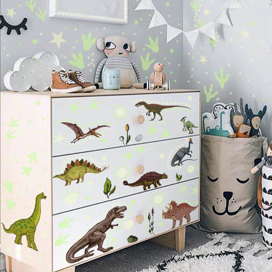 Glow In The Dark Wall Sticker Luminous Dinosaur Kids Room - ToylandEU