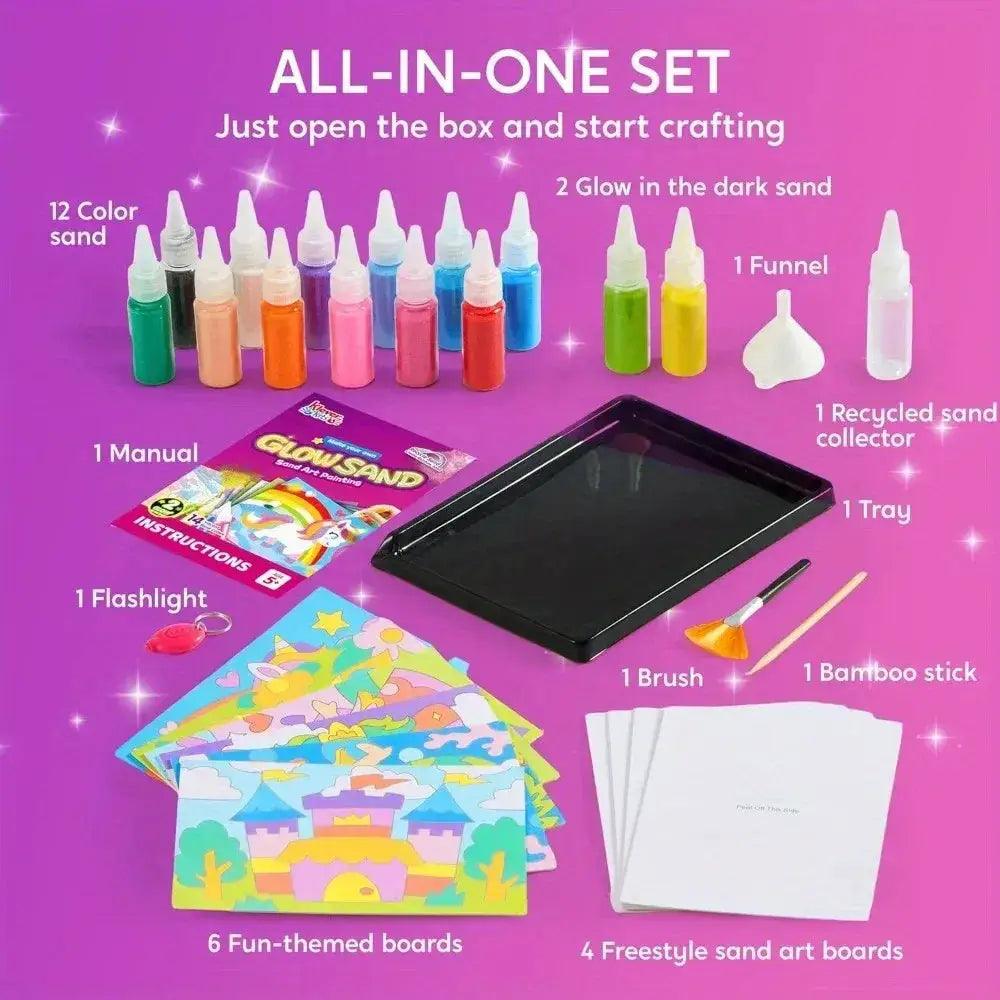  Glow Sand Art Kit 14 Colors With Fantasy Templates -  ToylandEU™