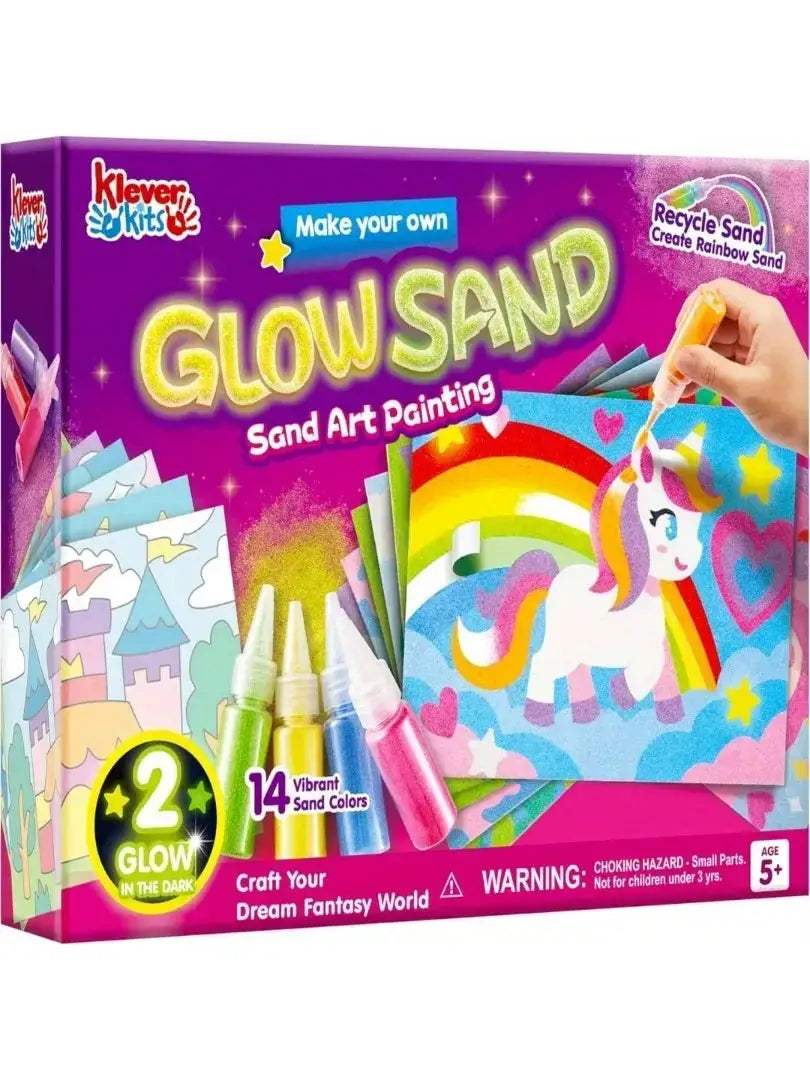  Glow Sand Art Kit 14 Colors With Fantasy Templates -  ToylandEU™