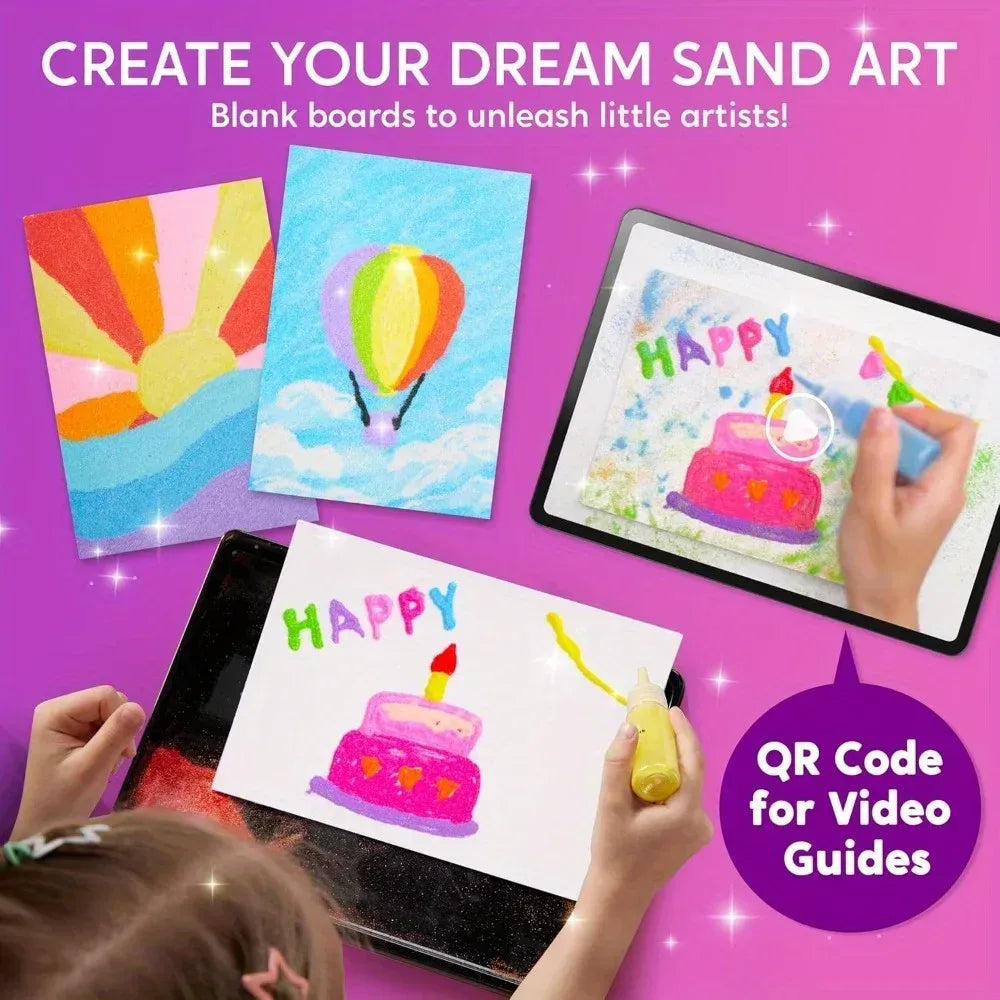 Glow Sand Art Kit With 14 Colors And Fantasy Templates - ToylandEU