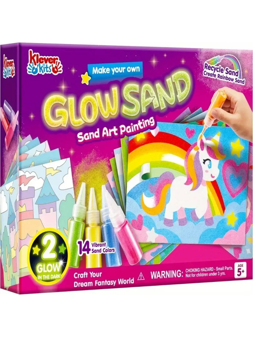 Glow Sand Art Kit With 14 Colors And Fantasy Templates - ToylandEU