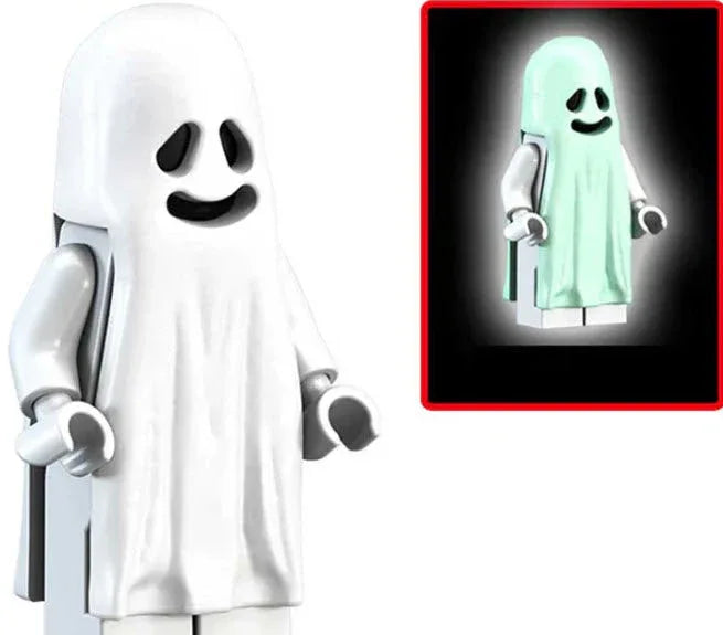 Glow In The Dark Ghost Figures Compatible With LEGO Bricks Plastic Figure Set - ToylandEU