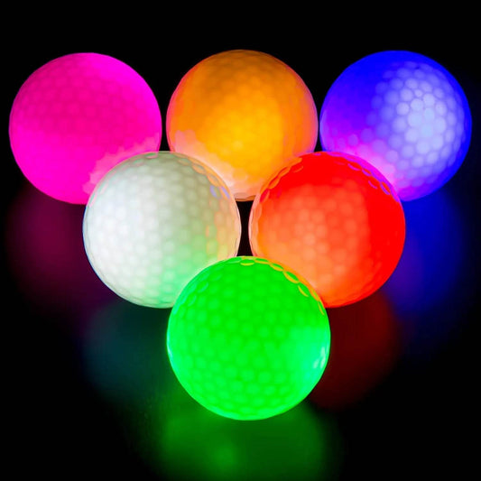 Glow-in-the-Dark LED Golf Balls - Set of 6 for Night Play Fun - ToylandEU