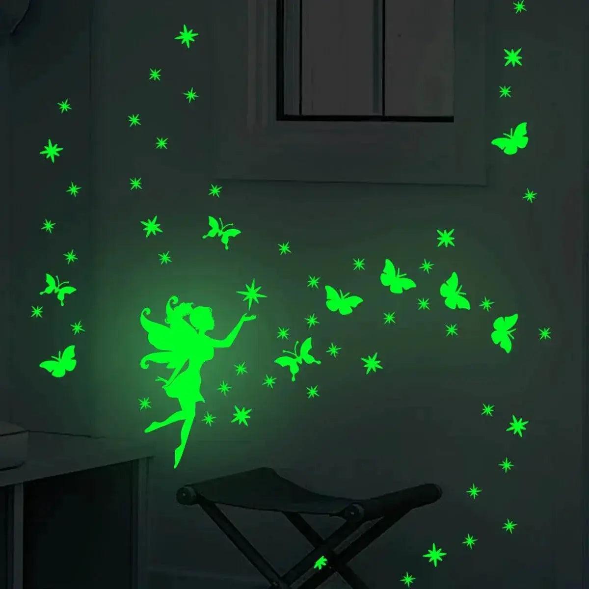  Glowing Fairy Stars Wall Sticker Toyland EU -  ToylandEU™