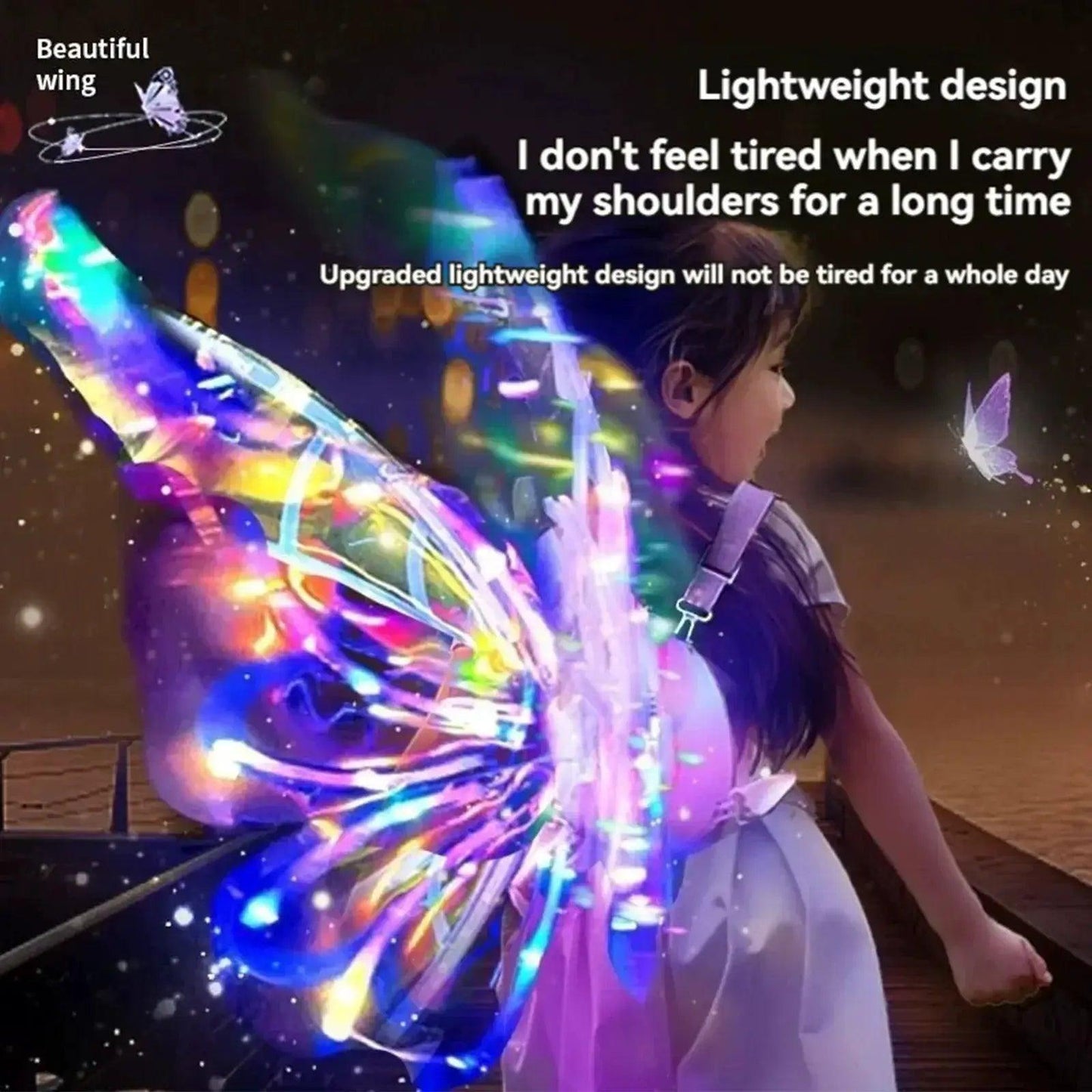  Glowing Fairy Wings Flashing for Kids Backpiece Costume -  ToylandEU™