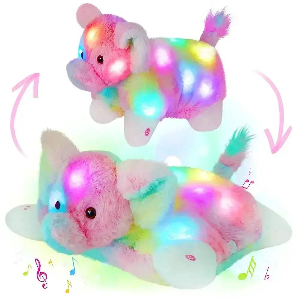 Glowing LED Kitty Plush Pillow For Kids With Soothing Lullabies - ToylandEU