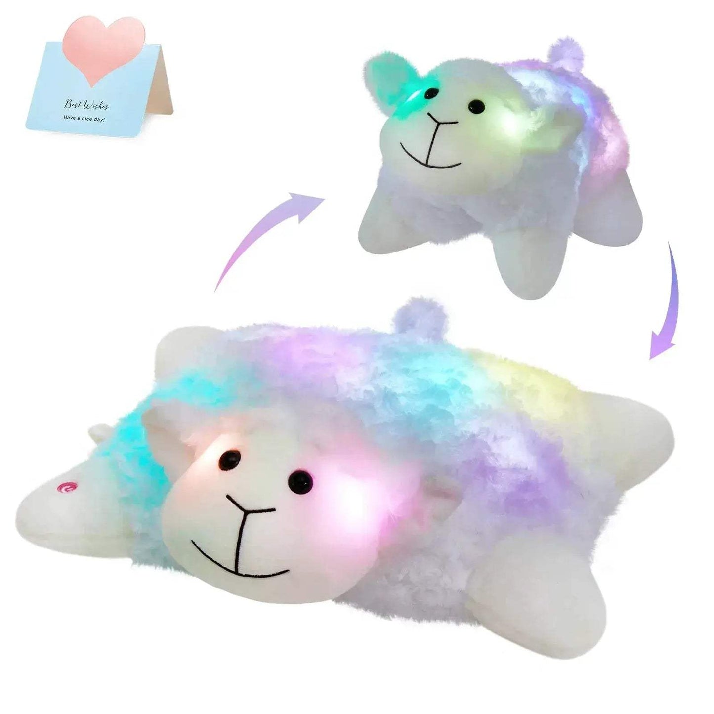 Glowing LED Kitty Plush Pillow For Kids With Soothing Lullabies - ToylandEU