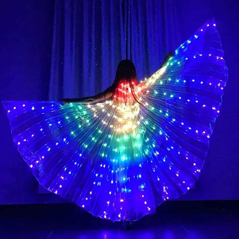 Glowing LED Light Up Belly Dance Wings For Stage Shows - ToylandEU