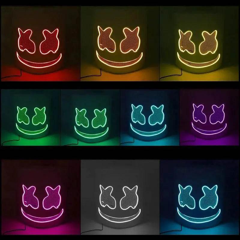  Glowing LED Neon Full Face Mask 3 Modes Toyland EU -  ToylandEU™